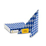 Heku Party decoratie Beierse blauwe servetten (20stuks), 33 x 33 cm