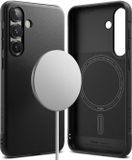 Ringke Onyx Magnetic | Hoesje Geschikt voor Samsung Galaxy S25 | Compatibel met MagSafe & Qi2 | Back Cover Flexibel TPU | Zwart