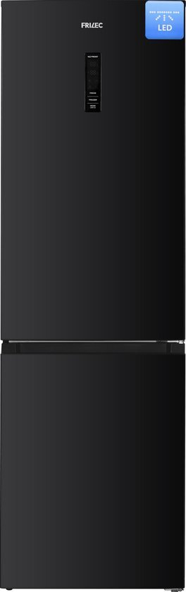 Frilec BONN350-NFD-040CB - Koel-vriescombinatie - Energielabel C - No Frost - Met Display - 347 Liter - Zwart zwart