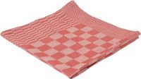 Van Berkel Trading B.V. Torchon 65x65cm rouge à carreaux - 100% Coton - Lot 6 pièces
