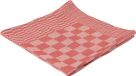 Van Berkel Trading B.V. Torchon 65x65cm rouge à carreaux - 100% Coton - Lot 6 pièces