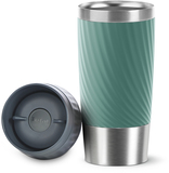 Tefal Travel Mug Easy Twist - 0.36L - Stainless Steel/Green