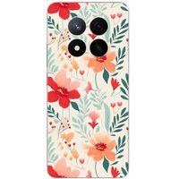 Xiaomi Siliconen hoesje - Compatibel met Xiaomi Redmi Note 14 Pro 5G, Xiaomi Redmi Note 14 Pro Plus 5G - ontwerp flower wall