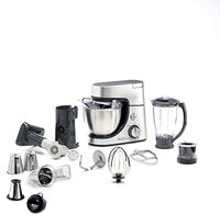 Moulinex Masterchef Gourmet QA519D32 Keukenmachine, 1100 watt, bakset, blender, groentesnijder met accessoires voor Makedon, vleesmolen, mini-hakmolen