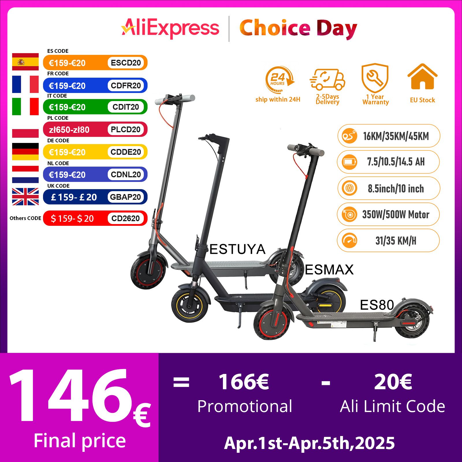 JUICEASE Draagbare Elektrische Scooter - Smart APP - 350W/1000W