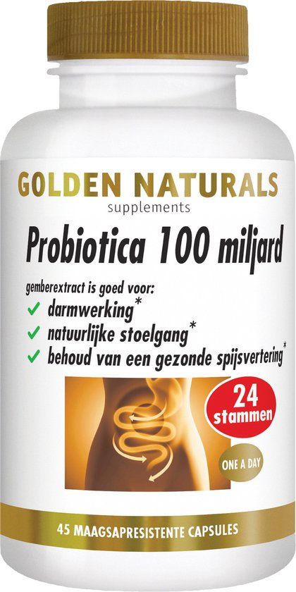 Golden Naturals Probiotica 100 miljard - 45 veganistische capsules
