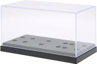 Boîte de rangement bambou rectangulaire gris/transparent/noir 5 ml