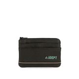 Adept Kurt portemonnee zwart 11 x 7 x 1,5 cm leer, Blanco Y Gris, portemonnee