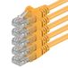 1aTTack.de CAT.6 CAT6 Ethernet LAN-netwerkkabel 1000 Mbit/s patchkabel - 1m - geel - 5 stuks