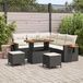 Maison Exclusive - Tuinset met 8 zitplaatsen, zwarte polyrotan loungeset