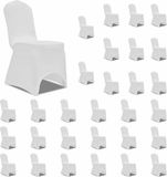 vidaXL - Stoelhoezen - stretch - 30 - st - wit