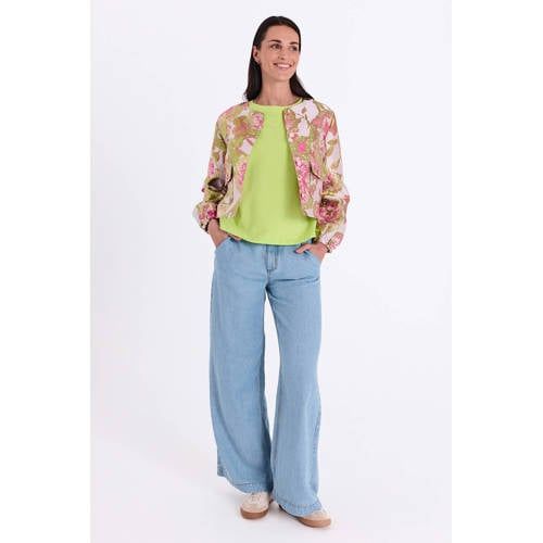 FREEQUENT jasje met lurex blauw