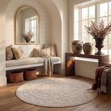 Safavieh Hedendaags tapijt voor woonkamer, eetkamer, slaapkamer, reflectie collectie, laagpolig, beige en ivoor, 160 x 160 cm