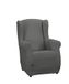 Estoralis Sumatra Bi-elastische fauteuilhoes, zeer elastische stof, C-10, parelgrijs, voor oorfauteuil van 70 tot 110 cm, kwaliteitsbescherming, super verstelbaar