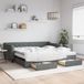 Maison Exclusive Lit gigogne extensible avec tiroirs, gris foncé, 100x200 cm, tissu