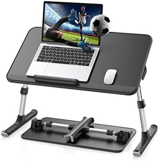 Merkloos / Sans marque SAIJI Verstelbare Laptoptafel voor Bed en Bank