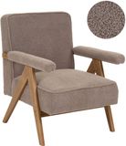Beliani EVJE - Fauteuil - Taupe - Bouclé