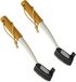 Concorde Brosse à vaisselle avec tête en silicone - 2x - 27 cm - bois/plastique - boucle de suspension - Brosse à vaisselle hygiénique