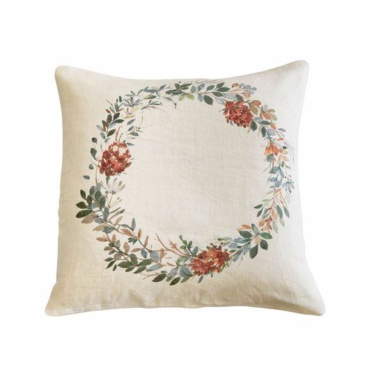 LOBERON Kussenhoes Torge crème 50x50 cm Linnen