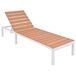 HKC Lit de jardin en aluminium et marron