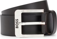 BOSS Leren Riem Jemio Sz40 Leather Belt W90 Dark Brown Donkerbruin