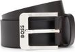 BOSS Leren Riem Jemio Sz40 Leather Belt W90 Dark Brown Donkerbruin