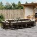 Maison Exclusive - Ensemble de jardin extérieur, 15 pièces, avec coussins, marron, en polyrotin tressé