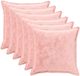vidaXL Kussensloop Flanel Roze 80 x 80 cm 6 Stuks