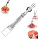 Ibenzoa® Outil de découpe et de service 3-en-1 pour pastèque et divers fruits avec lames en acier inoxydable