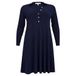 YOEK Plus Size jurk - blauw