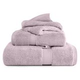 Superior Egyptische katoenen 3-delige handdoekenset, met 1 badlaken, 1 handdoek, 1 gezichtshanddoek/washandje, ultrazacht, luxe, dikke pluche benodigdheden, gastenbad, spa, hotelbadkamer, paars