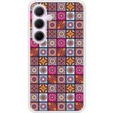 Samsung Galaxy A55 Patchwork mandala verstevigd hoesje met sublimatie bedrukking