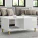 Maison Exclusive Table basse, blanc brillant, 90 x 50 x 40 cm, panneau de particules