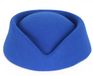 Merkloos Stewardess hoedje - Blauw wolvilt