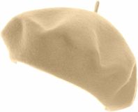 Merkloos / Sans marque Beige baret voor dames
