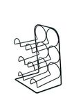 Galileo Casa flessenhouder van metaal, zwart, voor 6 bakken, afmetingen: L 22 x B 20 x H 34 cm