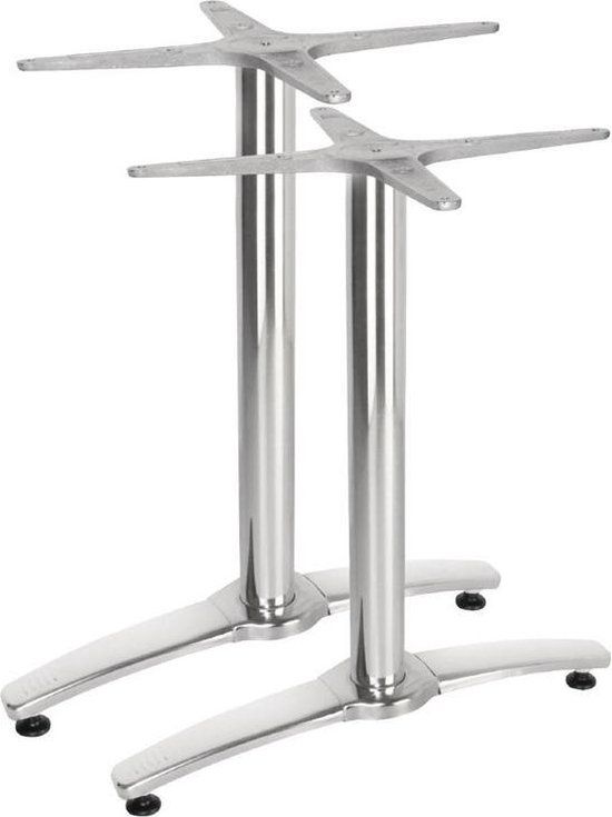 Bolero dubbele aluminium tafelpoot - Grijs - Modern