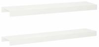 Profil de couverture pour bordure de jardin 2 pièces 100 x 20 x 5 cm Acier Blanc