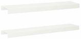 Profil de couverture pour bordure de jardin 2 pièces 100 x 20 x 5 cm Acier Blanc