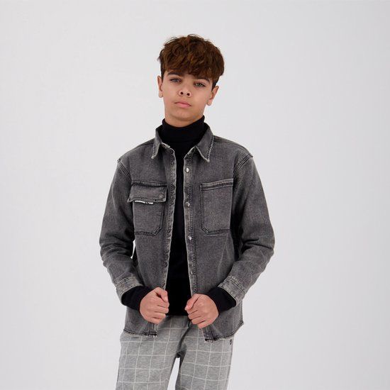 Vingino Basic-Knit Trui Jongens - Deep Black - Maat 152