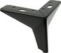 Pied de meuble étoile, noir mat, hauteur 10 cm - Métal avec protection anti-rayures et design moderne pour des agencements de meubles de qualité