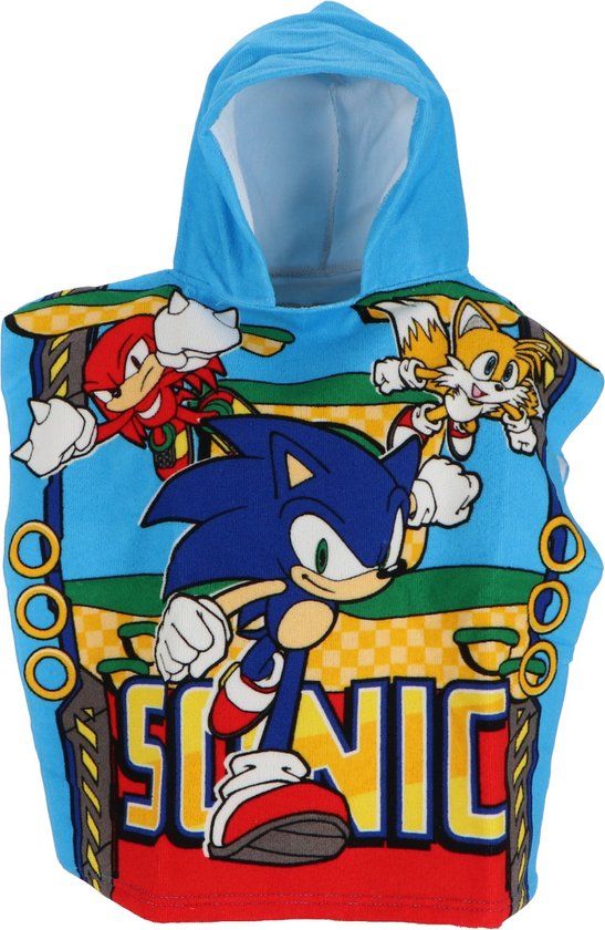 4KidsOnly Mister License Sonic poncho Blauw Unisex Kinderen