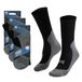 Apollo chaussettes de marche - noir - adultes - taille 35/38 - Outdoor - Coolmax - Pour usage intensif - 3x paires