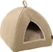 ISIDOOR Flamingo Kattenbed – Katten Slaapmand – Kattenhuis – Kattenhol – Cat Cave – Beige, 38 x 38 x 40 cm