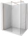 Mexen Kioto paroi de douche Marche dans 130 x 90 cm, transparent, or rose
