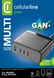 Cellularline MULTIPOWER Desk GAN 150W Ultracompacte GaN-oplader met 4 poorten - 3 USB-C, 1 USB-A, Zwart