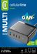 Cellularline MULTIPOWER Desk GAN 150W Ultracompacte GaN-oplader met 4 poorten - 3 USB-C, 1 USB-A, Zwart