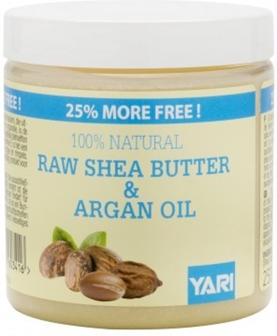 Yari 100% Pure Raw Shea Butter & Argan Oil 250ml
