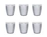 Excelsa Diamond Set met 6 glazen, zilver, onbreekbare kunststof, inhoud 400 ml, herbruikbaar
