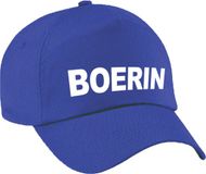 Bellatio Decorations Boerin verkleed pet blauw voor dames